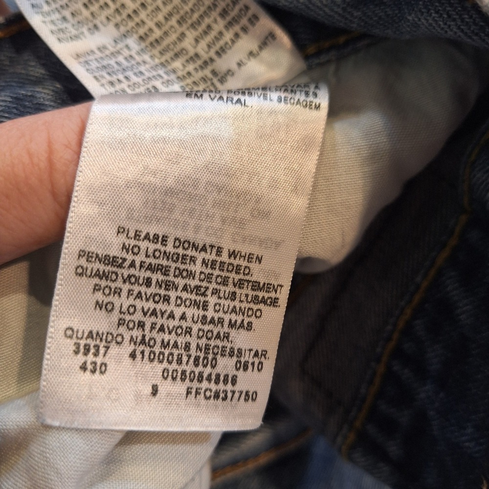 Levi's 505 Straight Fit Jeans Mens 38x32 Blue Denim Cotton Classic Casual AS IS - Picture 6 of 10